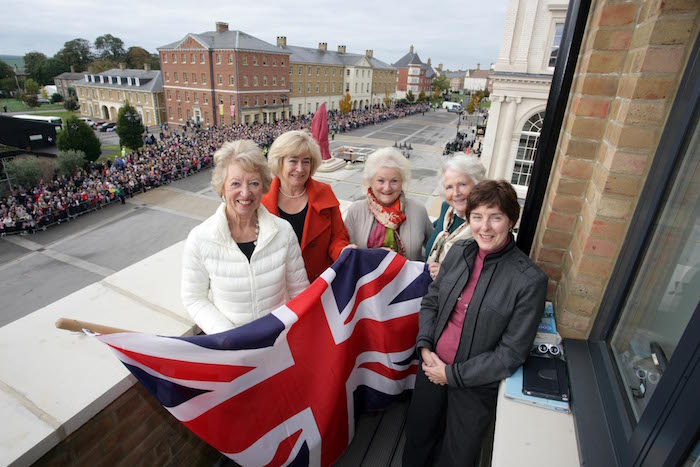 Poundbury retirees celebrate a visit from the Queen