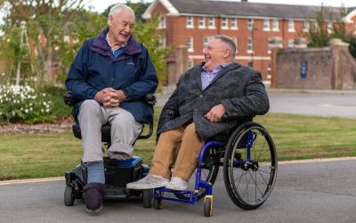 Father and son enjoying retirement together